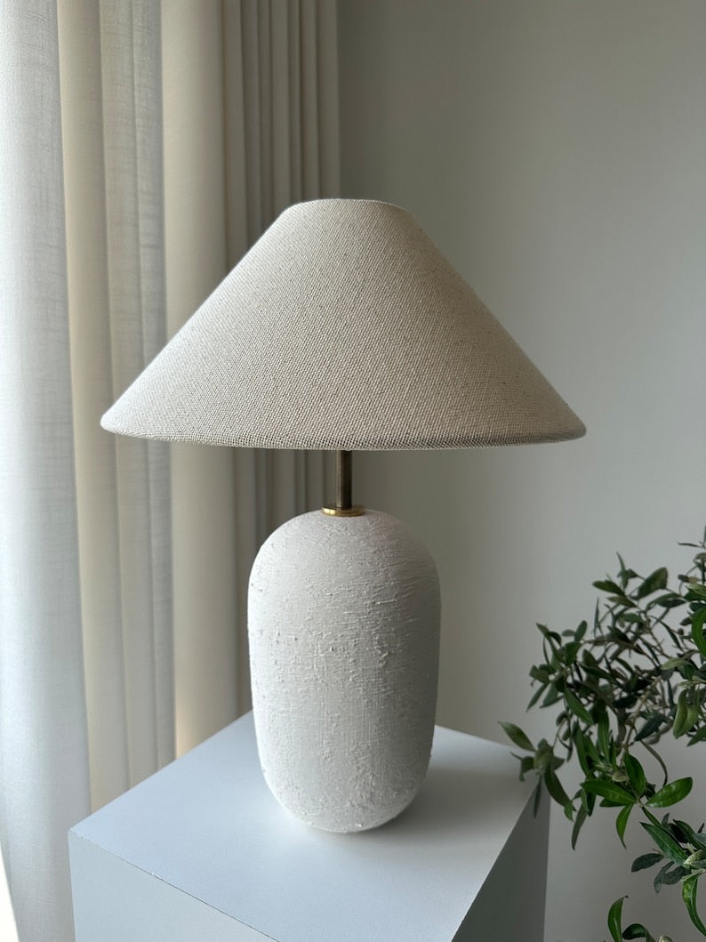 Boho 1 Light White Table Lamp-duzy