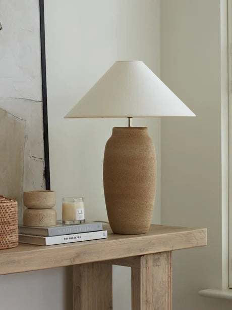 Boho -pottery2-offWhite Table Lamp- lumia