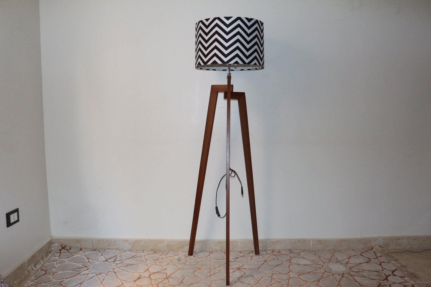 Floor Lamp 150 cm - Zigzag & Black - WD06