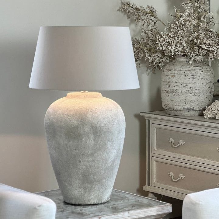 Boho -pottery2-offWhite Table Lamp