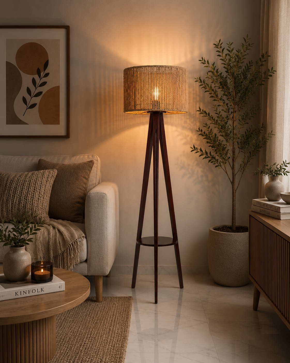 Floor Lamp - Boho & Brown - W05BO02