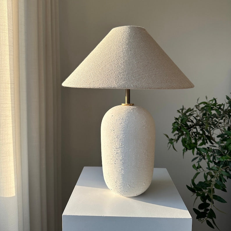 Boho 1 Light White Table Lamp-duzy