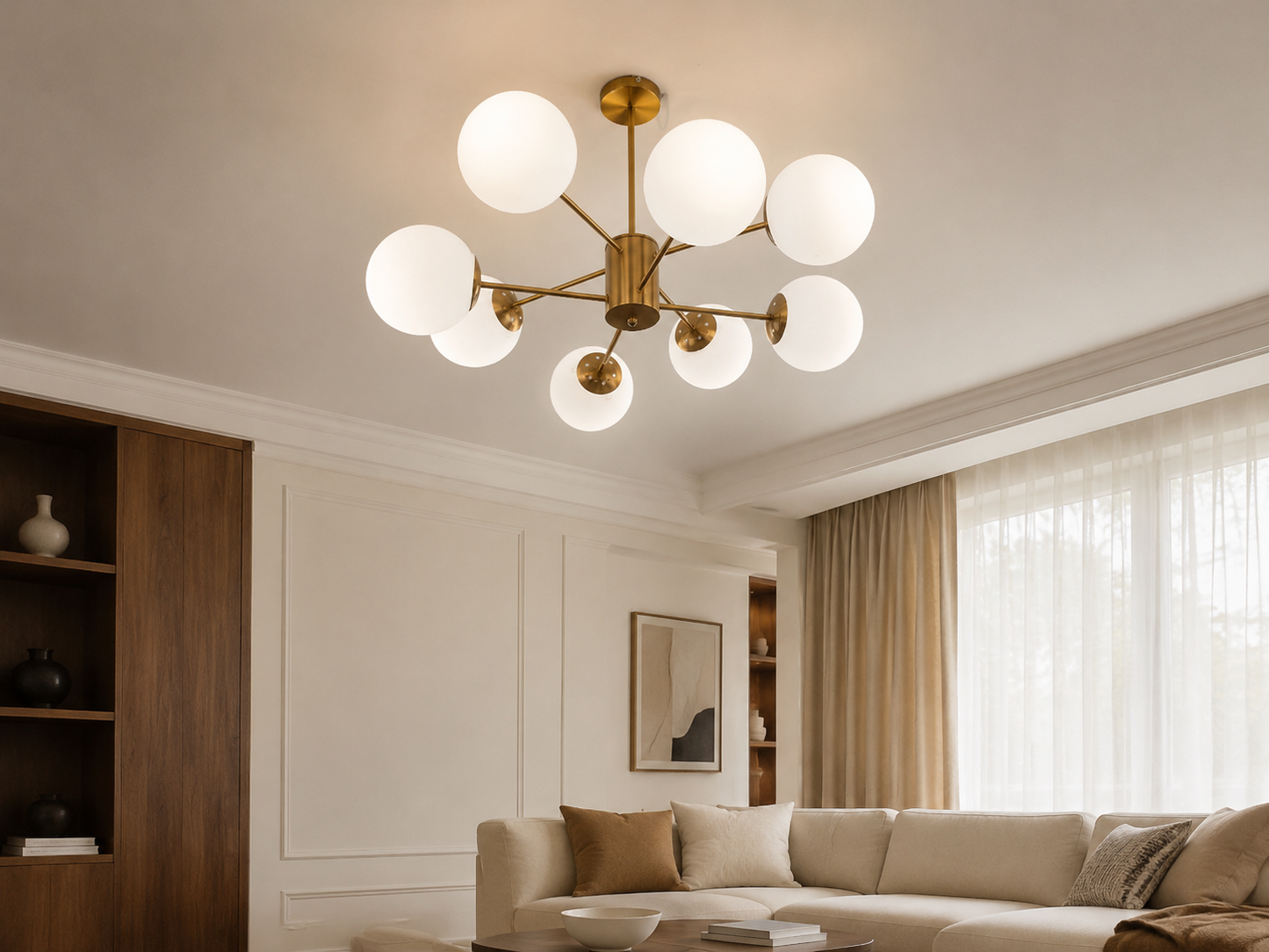 Chandelier - 8 pols - pendants