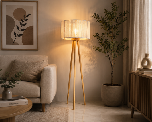 Floor Lamp - Boho & Off White - W12BO01