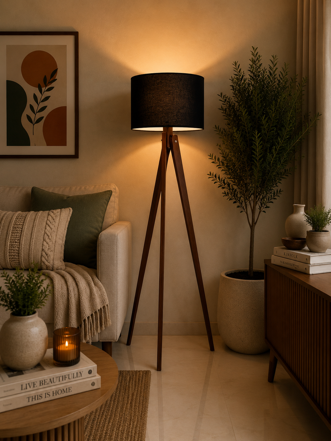 Floor Lamp - Black - W0102