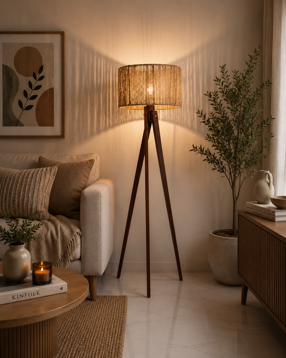 Floor Lamp - Boho & Brown - W01BO02