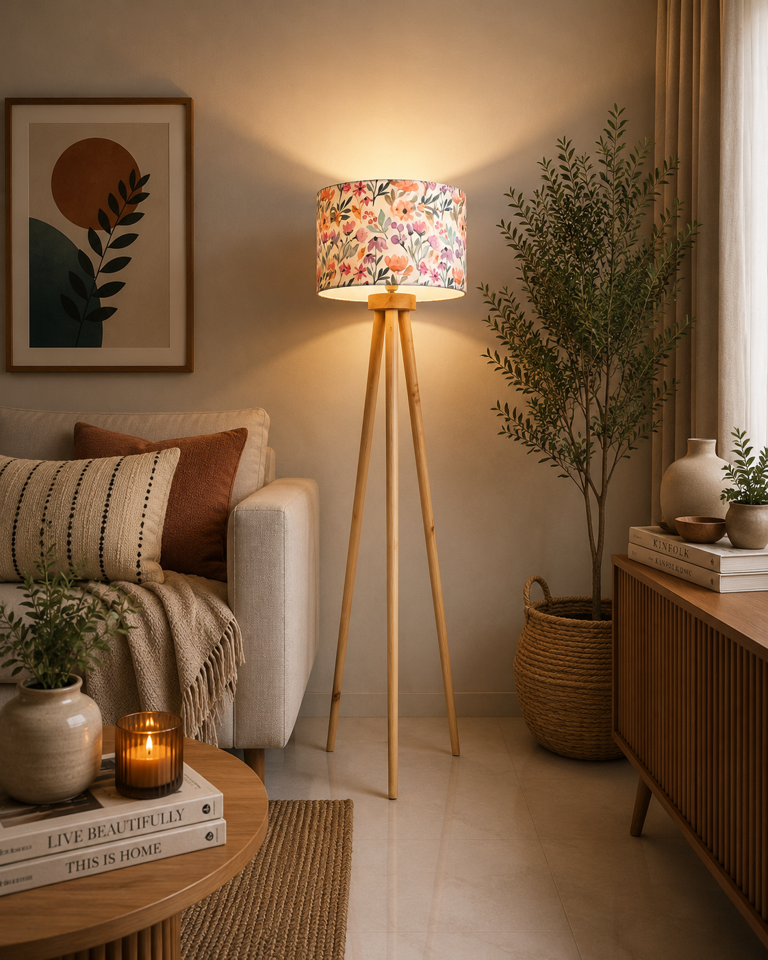 Floor Lamp - Floral - W1250