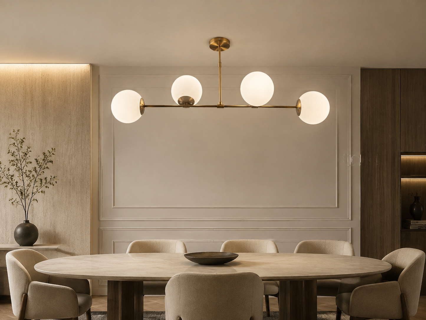 Chandelier - 6 pols - pendants-linear