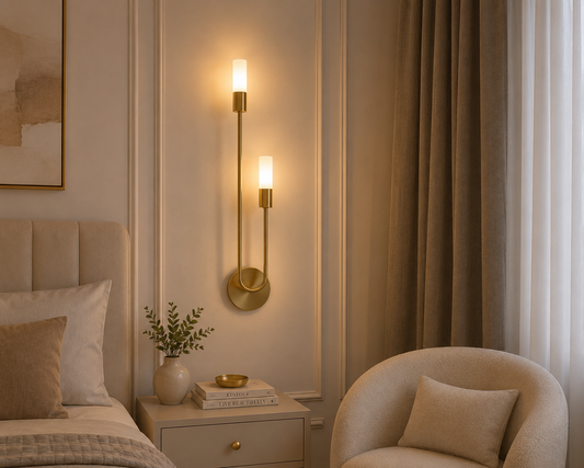 Ablique-doubl lamp -lotous